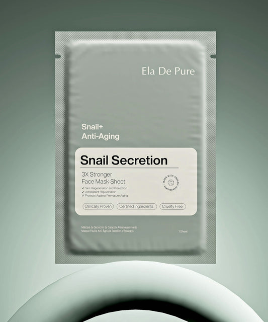 Snail secretion face mask for anti-aging.